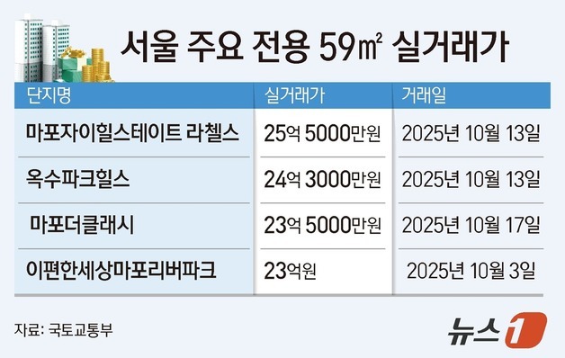 3.3㎡당 1억 마포·성동 전용 59㎡, 정부 규제 이후 거래 '사라졌다'