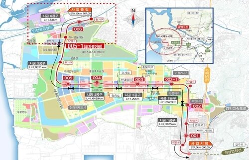 본문 이미지 - 서울 7호선 청라 연장선 노선도 (인천시 제공.재판매 및 DB금지)