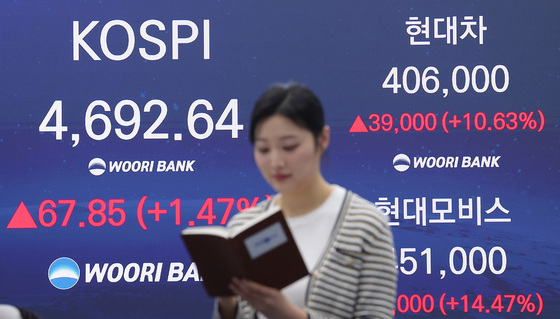 코스피 4700선 턱밑 마감…현대차 10% 상승