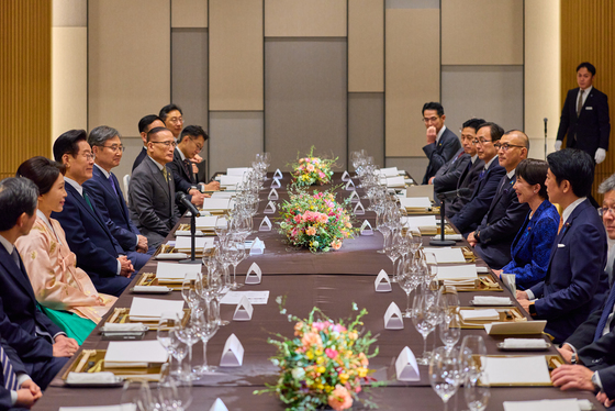 이재명 대통령, 일본 총리 주최 만찬 행사 참석
