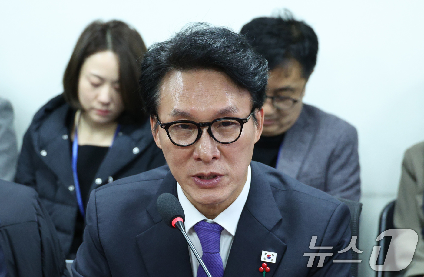 (서울=뉴스1) 신웅수 기자 = 김민석 국무총리가 14일 서울 여의도 국회 의원회관에서 열린 광주·전남 통합추진 특위 간담회에서 발언하고 있다. 2026.1.14/뉴스1