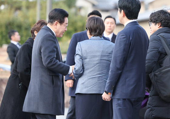 호류지 도착한 이재명 대통령