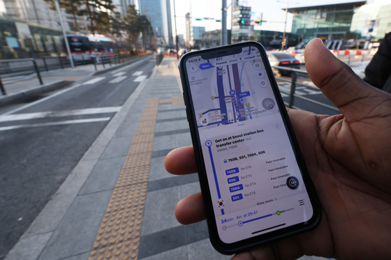 '도착 정보 없는 서울 시내버스'
