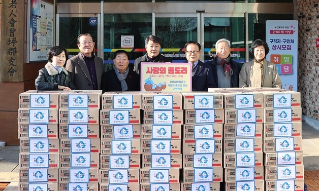 증평새마을금고, 대한노인회 증평군지회에 라면 252상자 기탁