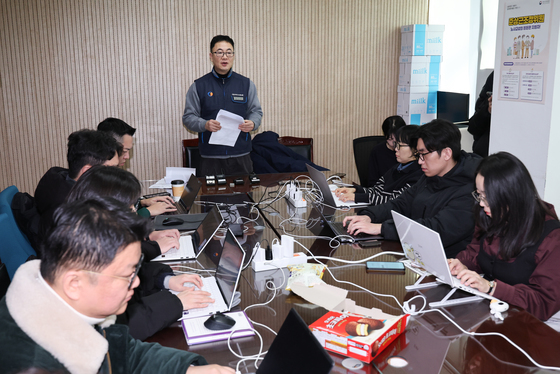 협상 전 기자회견하는 서울시버스노조