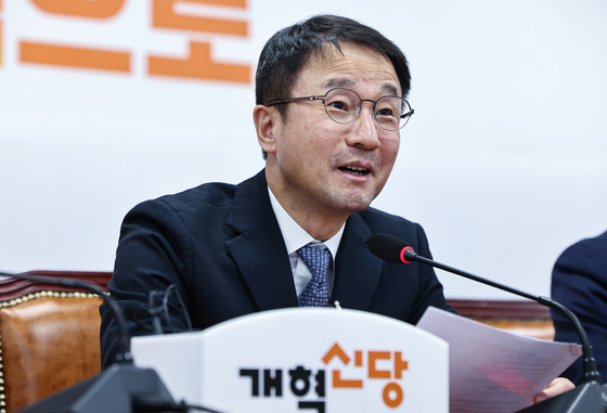 인사말 하는 한병도 원내대표