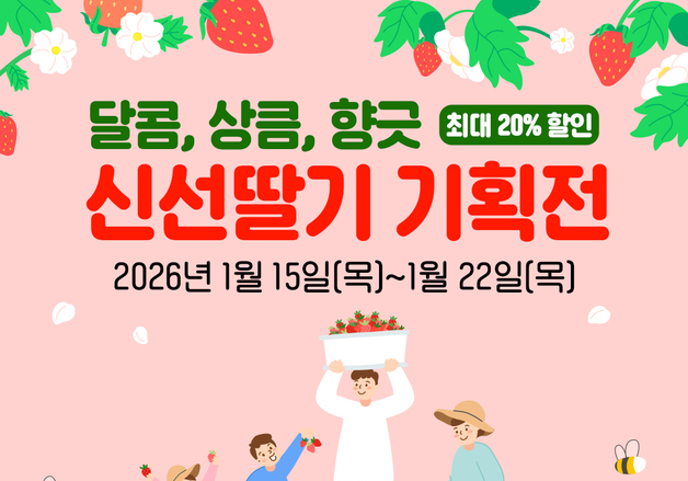 '곡성몰' 신선딸기 기획전 31일까지…최대 20% 할인 판매