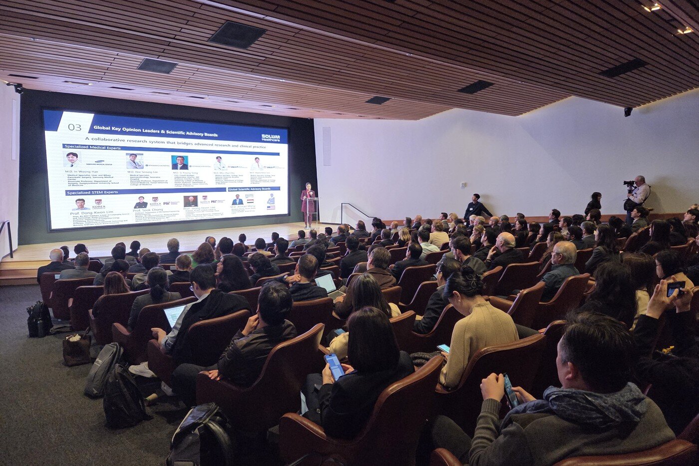 본문 이미지 -  13일(현지시간) 미국 샌프란시스코 한 호텔에서 열린 'Global IR @ JPM' 행사장 전경. (한국바이오협회 제공) 