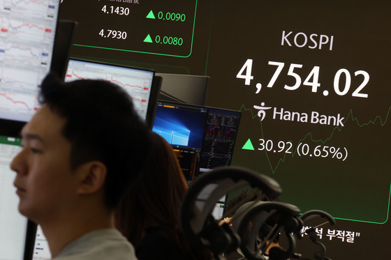 코스피, 장중 4750선 돌파