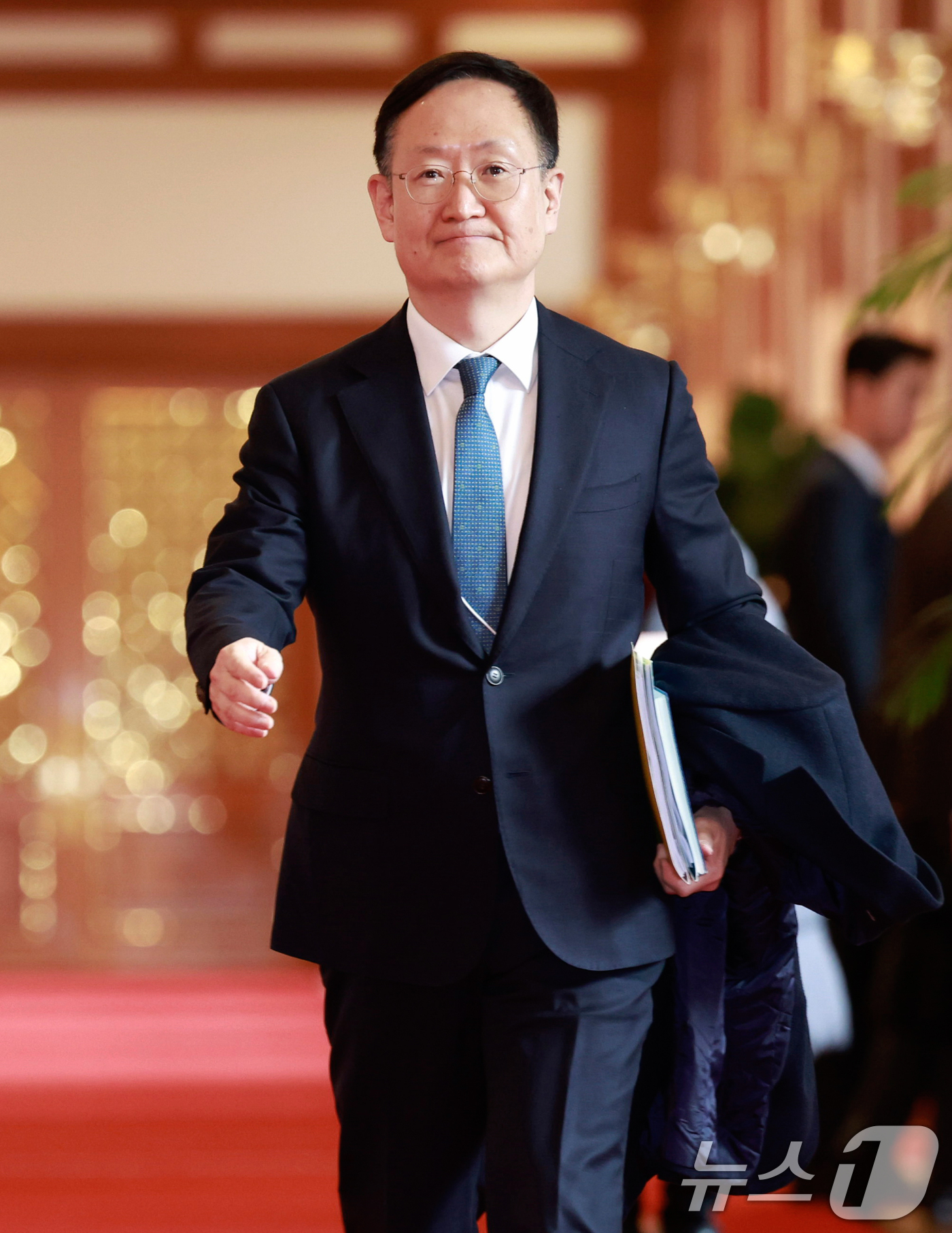 (서울=뉴스1) 이재명 기자 = 봉욱 민정수석이 15일 청와대에서 열린 수석보좌관회의에 참석하고 있다. 2026.1.15/뉴스1