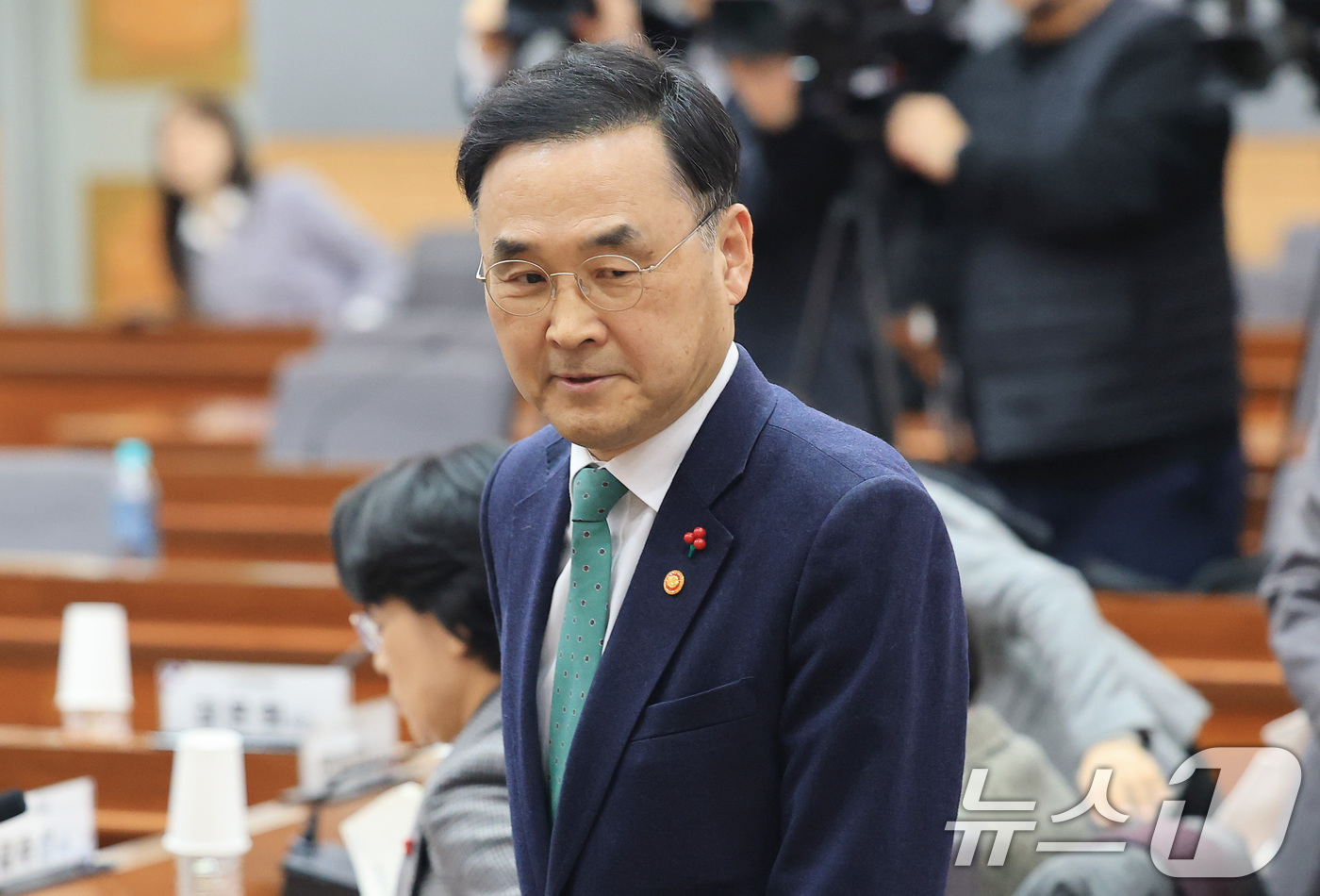 (서울=뉴스1) 임세영 기자 = 차정인 국가교육위원회 위원장이 15일 서울 종로구 정부서울청사 별관 국제회의실에서 열린 국가교육위원회 제64차 회의 참석하고 있다. 2026.1.1 …