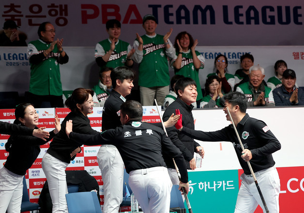 프로당구 하나카드, 크라운해태 제치고 PBA 팀리그 PO 진출