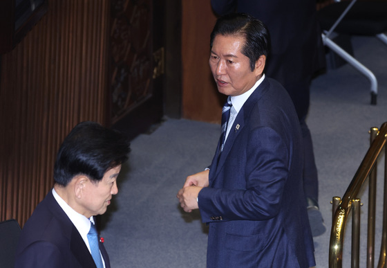 대화하는 정청래·정동영