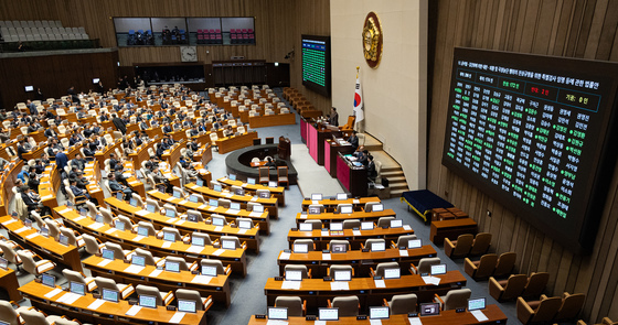 필리버스터 종료 후 2차 종합 특검법 본회의 통과