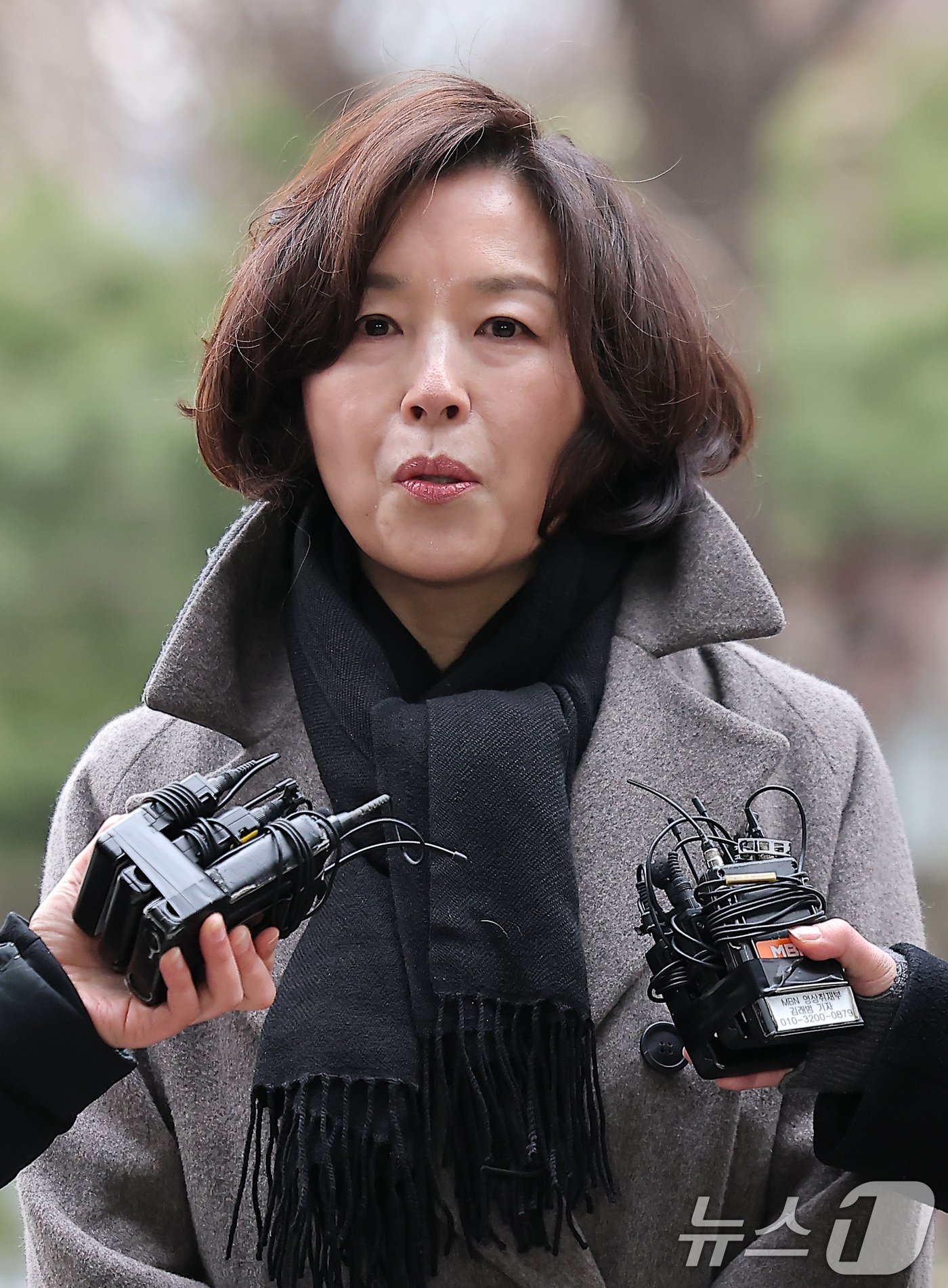 (서울=뉴스1) 김성진 기자 = '공천 헌금' 의혹을 받는 김경 서울시의원이 18일 오전 서울 마포구 서울경찰청 광역수사단 공공범죄수사대에서 피의자 신분으로 경찰 조사를 받기 전 …