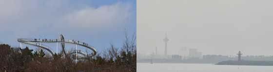 두 얼굴의 포항 하늘