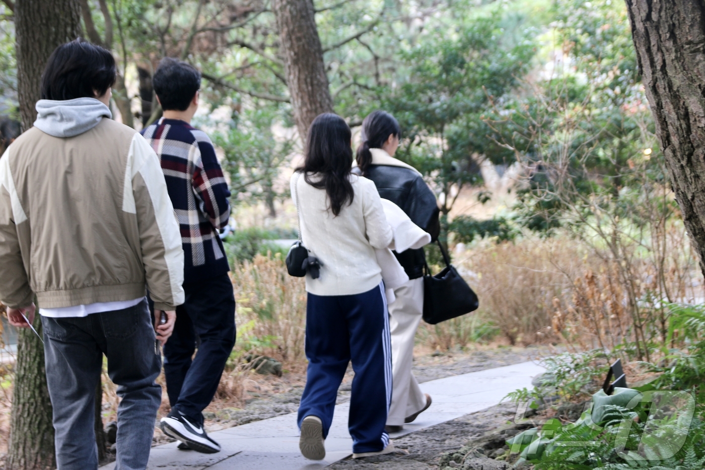 (제주=뉴스1) 홍수영 기자 = 18일 제주도 서귀포시 안덕면 오설록 서광차밭에서 관광객들이 포근한 날씨를 만끽하고 있다. 이날 제주도의 낮 최고기온은 오후 1시 기준 15~17도 …