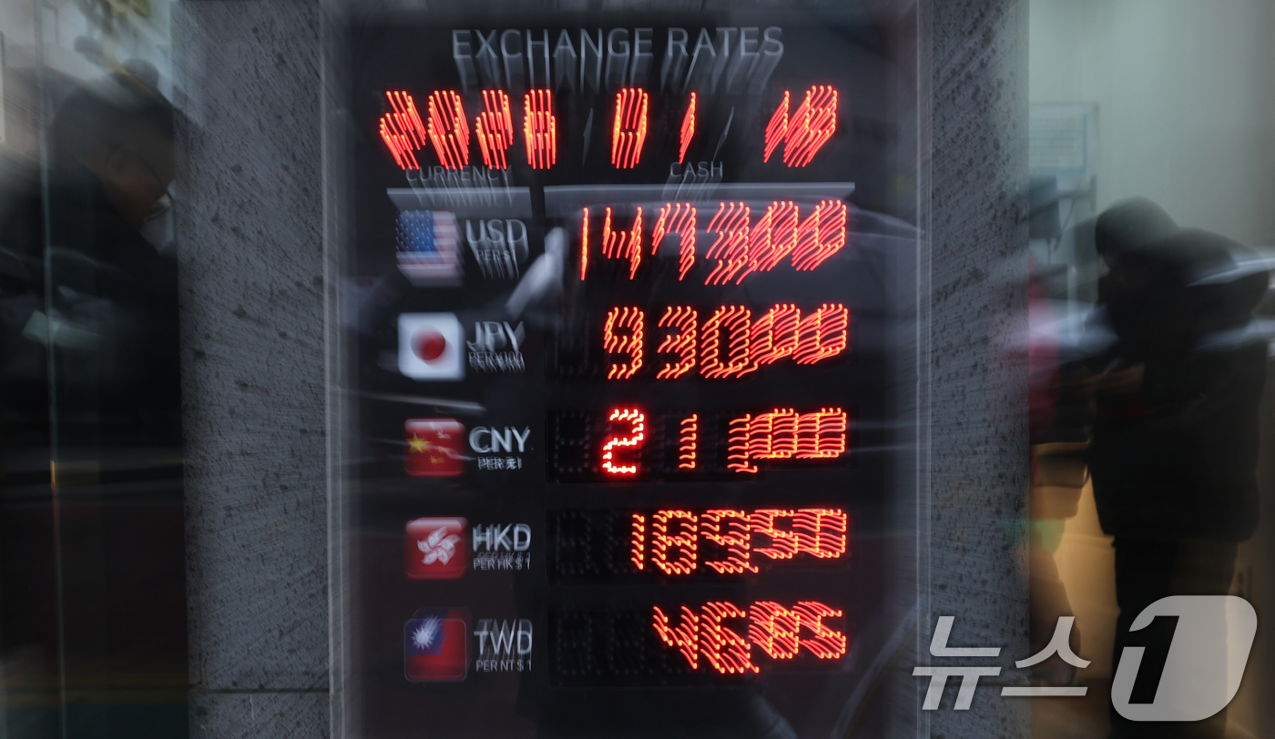 (서울=뉴스1) 오대일 기자 = 외환 당국의 개입에도 불구하고 원·달러 환율이 1480원선에 육박하는 등 고환율·고물가의 이중고가 계속되는 가운데 18일 오후 서울 중구 명동거리의 …