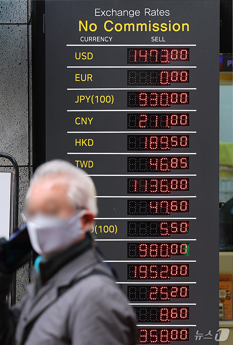 (서울=뉴스1) 오대일 기자 = 외환 당국의 개입에도 불구하고 원·달러 환율이 1480원선에 육박하는 등 고환율·고물가의 이중고가 계속되는 가운데 18일 오후 서울 중구 명동거리의 …