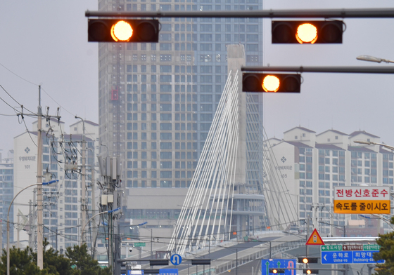 포항해오름대교 막바지 공사 중