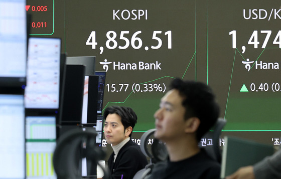 코스피, 외인 매수세에 장중 4850 돌파