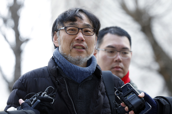 고발 관련 기자회견 하는 김순환 서민민생대책위원회 사무총장