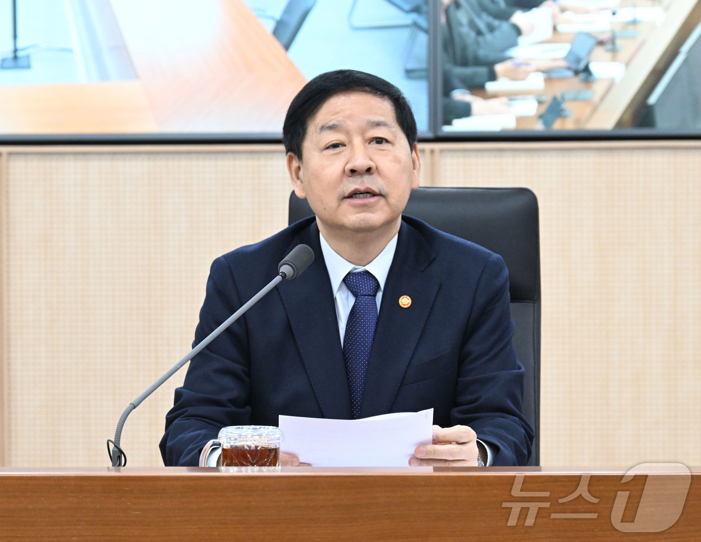 (서울=뉴스1) = 구윤철 부총리 겸 재정경제부 장관이 19일 정부세종청사에서 열린 재정경제부 확대간부회의를 주재하고 있다. (재정경제부 제공. 재판매 및 DB 금지) 2026.1 …