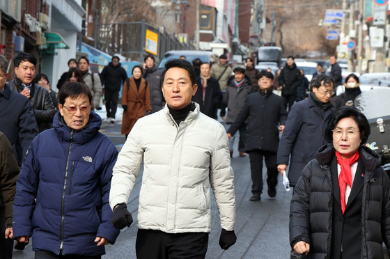 신림7구역 찾은 오세훈 서울시장 재개발 현장 점검