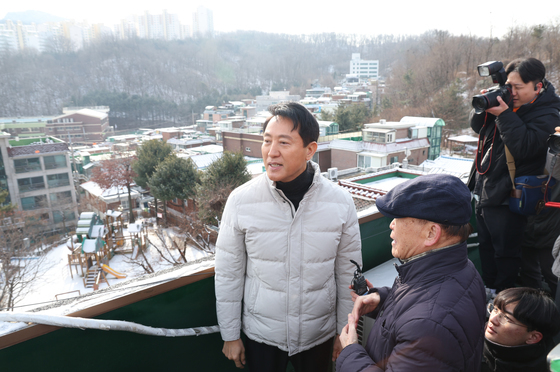오세훈 서울시장 신림7구역 재개발 사업 현장 점검