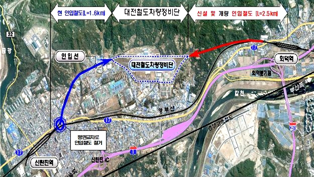 대전차량기술단 인입철도 이설사업 적정성 재검토 결정