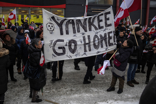 "양키 고 홈" 그린란드-덴마크서 대규모 반미 시위[포토 in 월드]