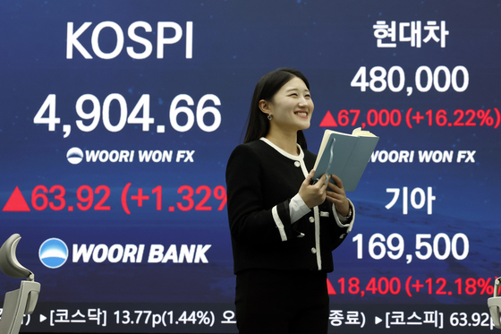 코스피, 12일 연속 상승에 4900선 안착…현대차-기아 10%대 상승