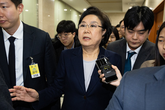 국회서 인사청문회 기다리는 이혜훈 장관 후보자