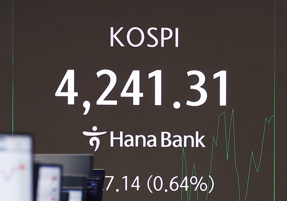장중 4240선 돌파한 코스피