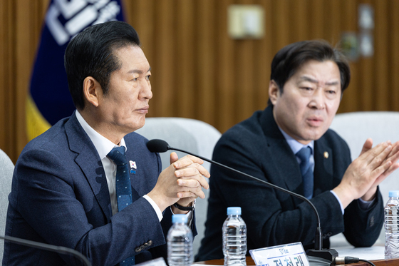 지방선거 연석회의 참석한 정청래 대표