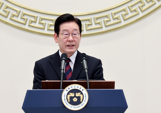 청와대에서 신년 인사하는 이재명 대통령