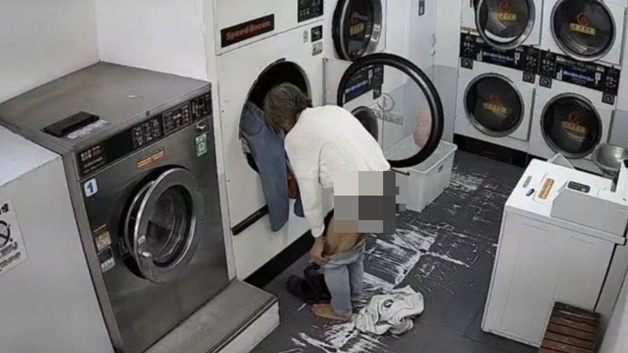 무인세탁방서 옷 훔친 남성, 행인 따라가 성추행…CCTV 충격