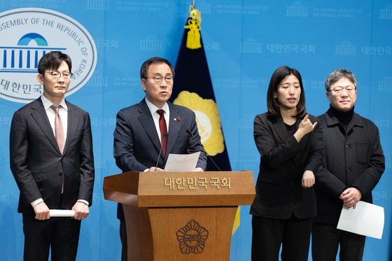국민의힘 과방위, 문체위 현안 기자회견하는 최형두 의원