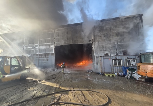양주 자원순환시설서 불…1시간 16분 만에 초진(종합)