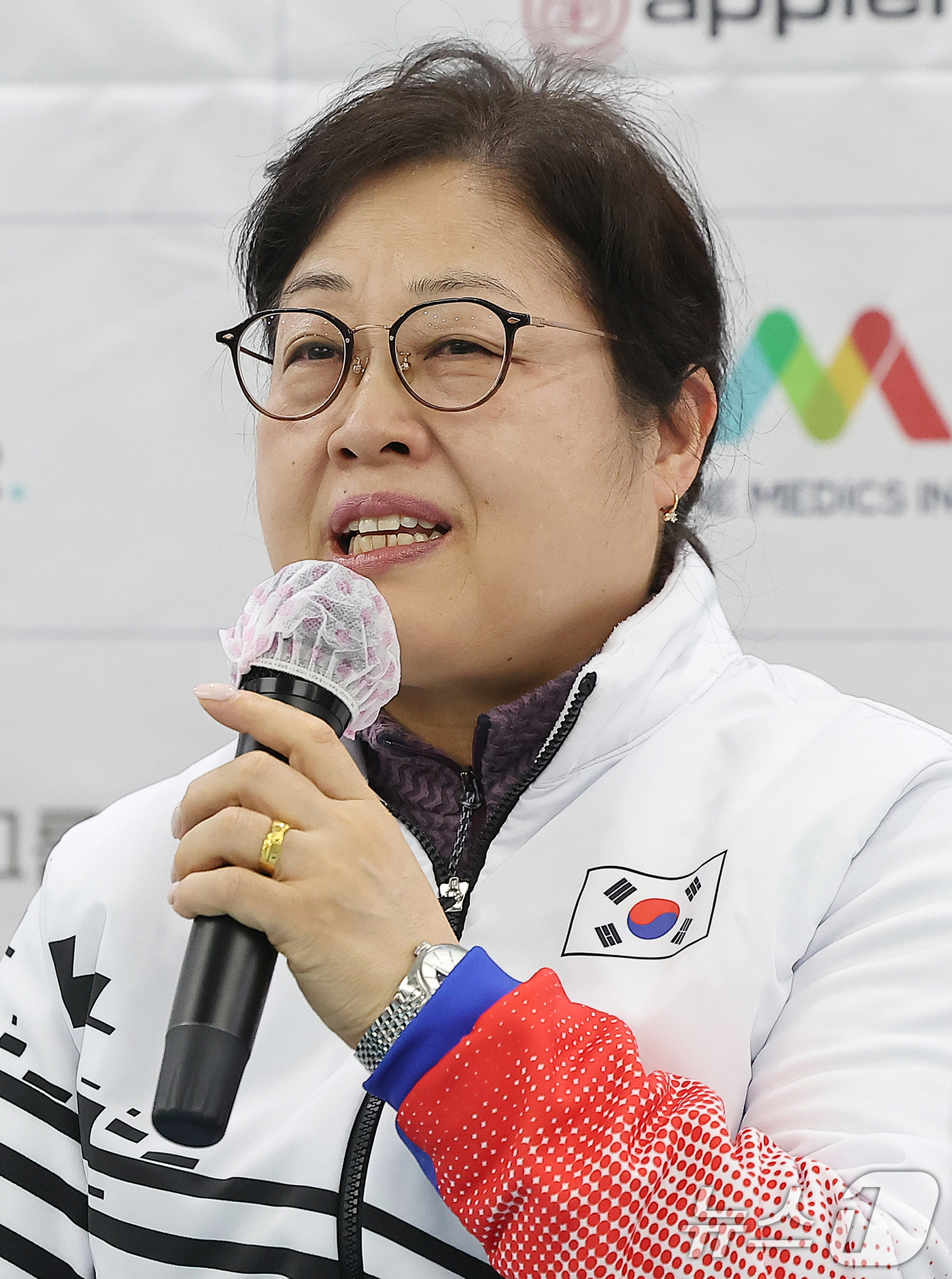 (서울=뉴스1) 김진환 기자 = 2일 오후 서울 송파구 서울올림픽파크텔에서 열린 '2025 밀라노-코르티나담페초 동계올림픽 & 동계패럴림픽 컬링 국가대표 출정식'에 참가한 동계패럴 …