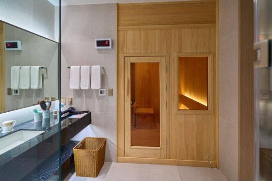 용산 대통령실에 설치된 사우나