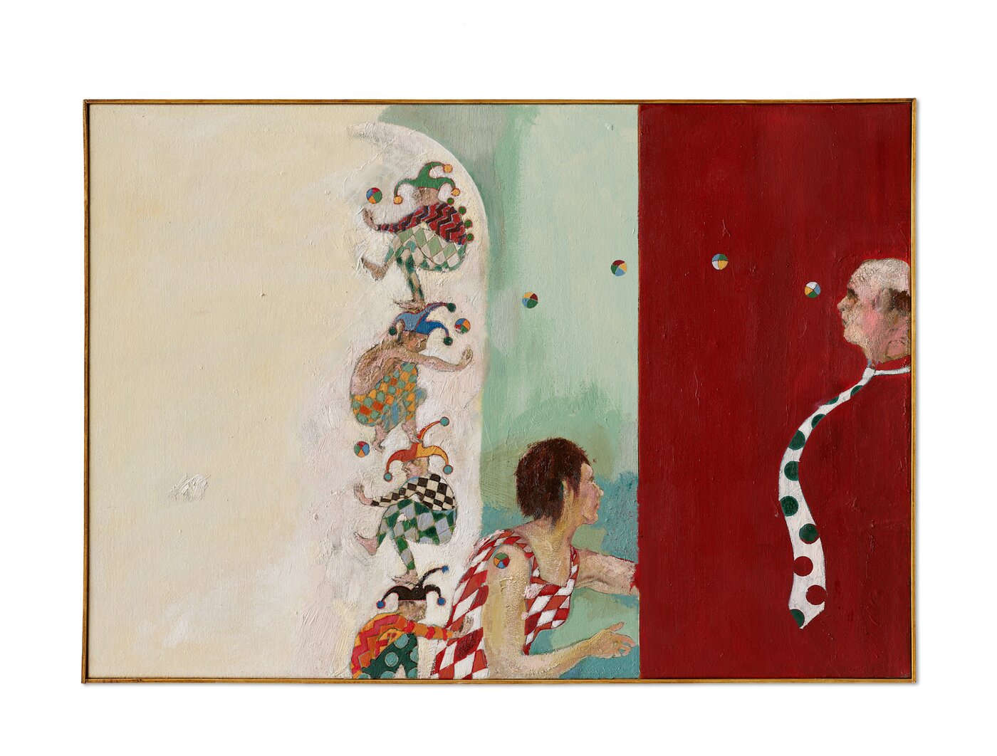 본문 이미지 - 패트릭 H. 존스, Behind the Curtain Oil on canvas 101 x 71CM 2025 (두아르트 스퀘이라 서울 제)