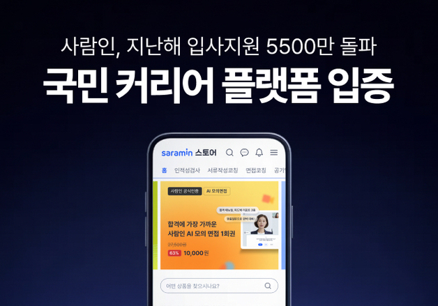 사람인, 지난해 입사 지원 5500만 건 도왔다…1인당 25회