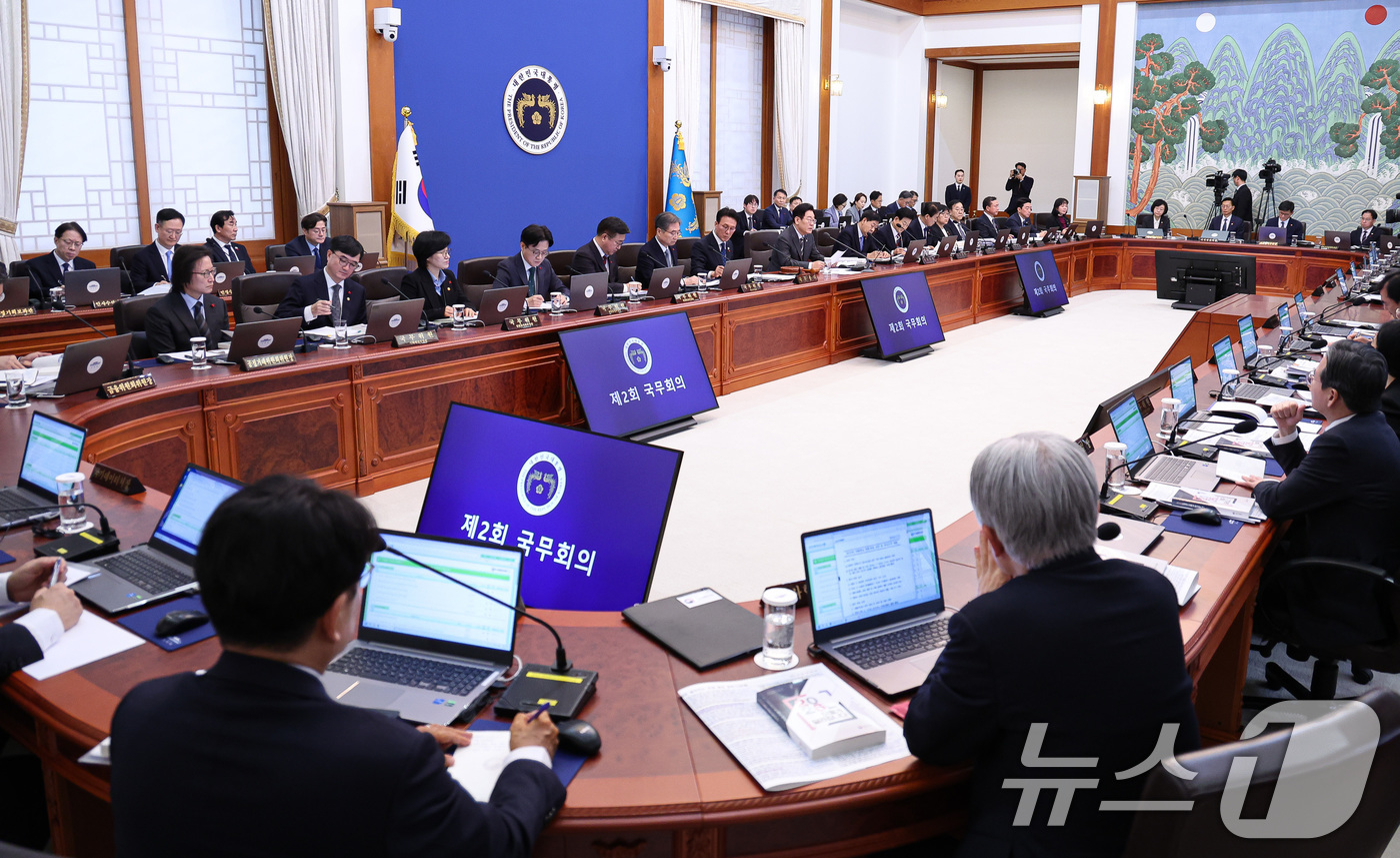 (서울=뉴스1) 허경 기자 = 이재명 대통령이 20일 청와대에서 열린 국무회의에서 발언하고 있다.  2026.1.20/뉴스1