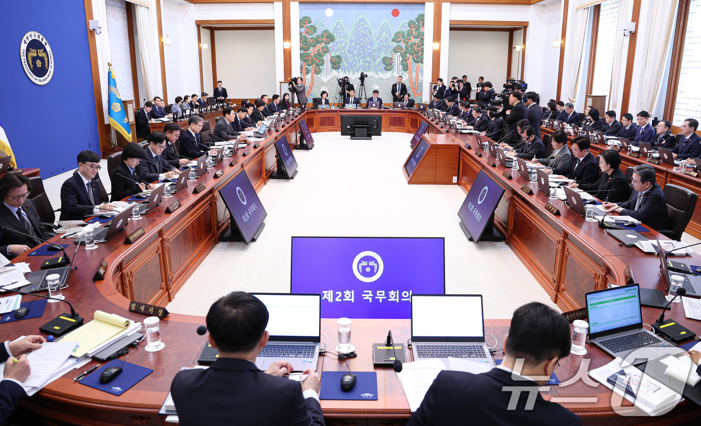 (서울=뉴스1) 허경 기자 = 이재명 대통령이 20일 청와대에서 열린 국무회의에서 발언하고 있다.  2026.1.20/뉴스1