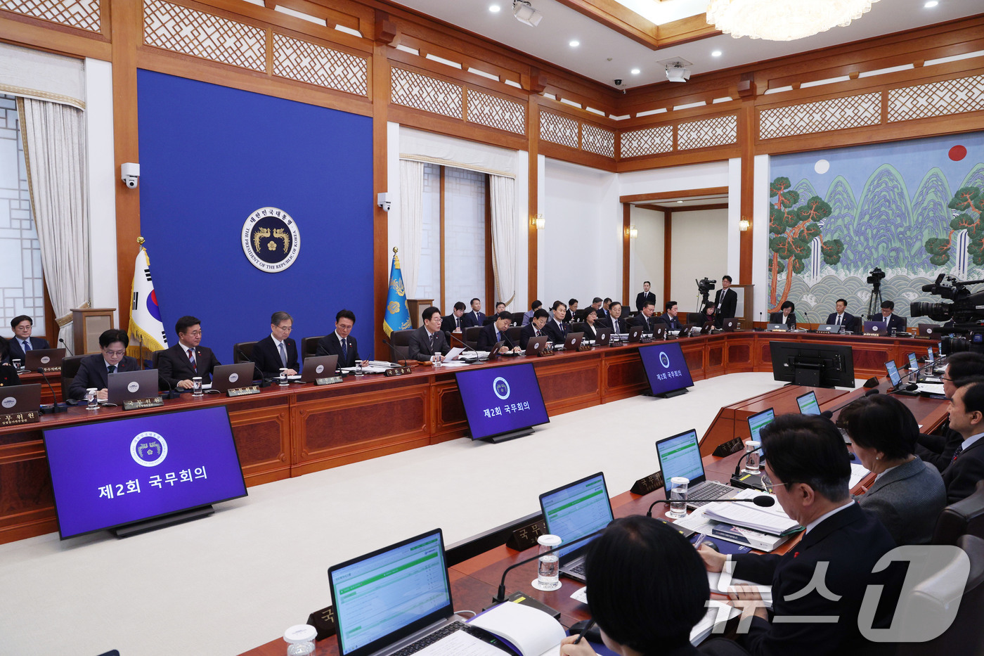 (서울=뉴스1) 허경 기자 = 이재명 대통령이 20일 청와대에서 열린 국무회의에서 발언하고 있다.  2026.1.20/뉴스1