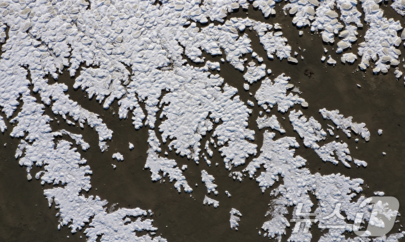 (화성=뉴스1) 김영운 기자 = '1년 중 가장 춥다'는 절기상 대한(大寒)인 20일 경기 화성시 우정읍의 갯벌이 얼어있다.기상청은 이번 한파가 21~22일까지 이어지며 절정에 달 …