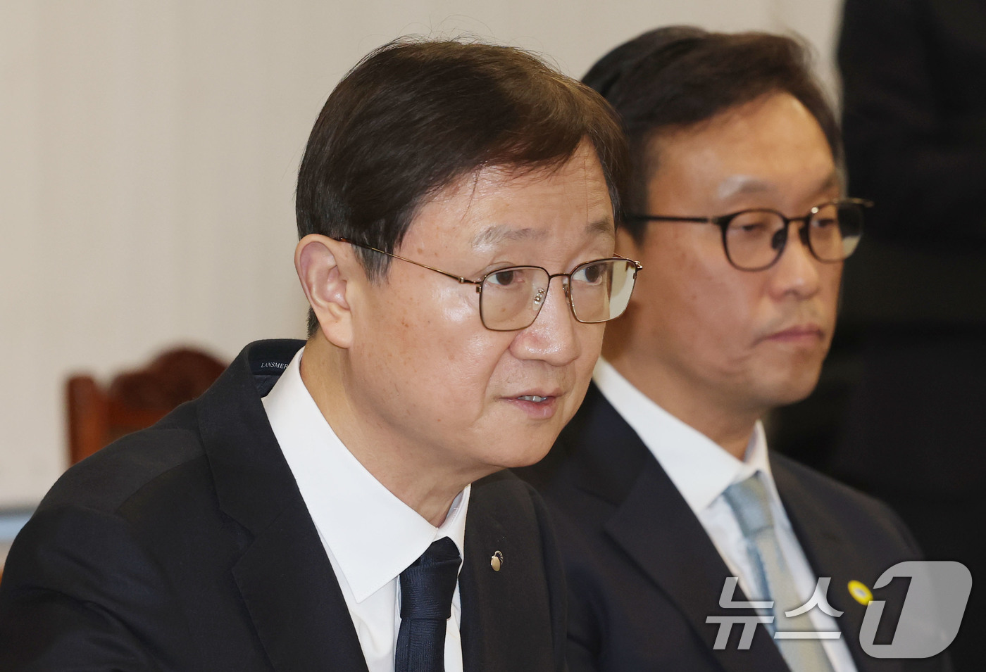 (서울=뉴스1) 이광호 기자 = 이찬진 금융감독원장이 20일 오후 서울 여의도 금융감독원에서 열린 기관전용사모펀드(PEF)운용사 CEO와의 간담회에서 발언하고 있다.   2026. …