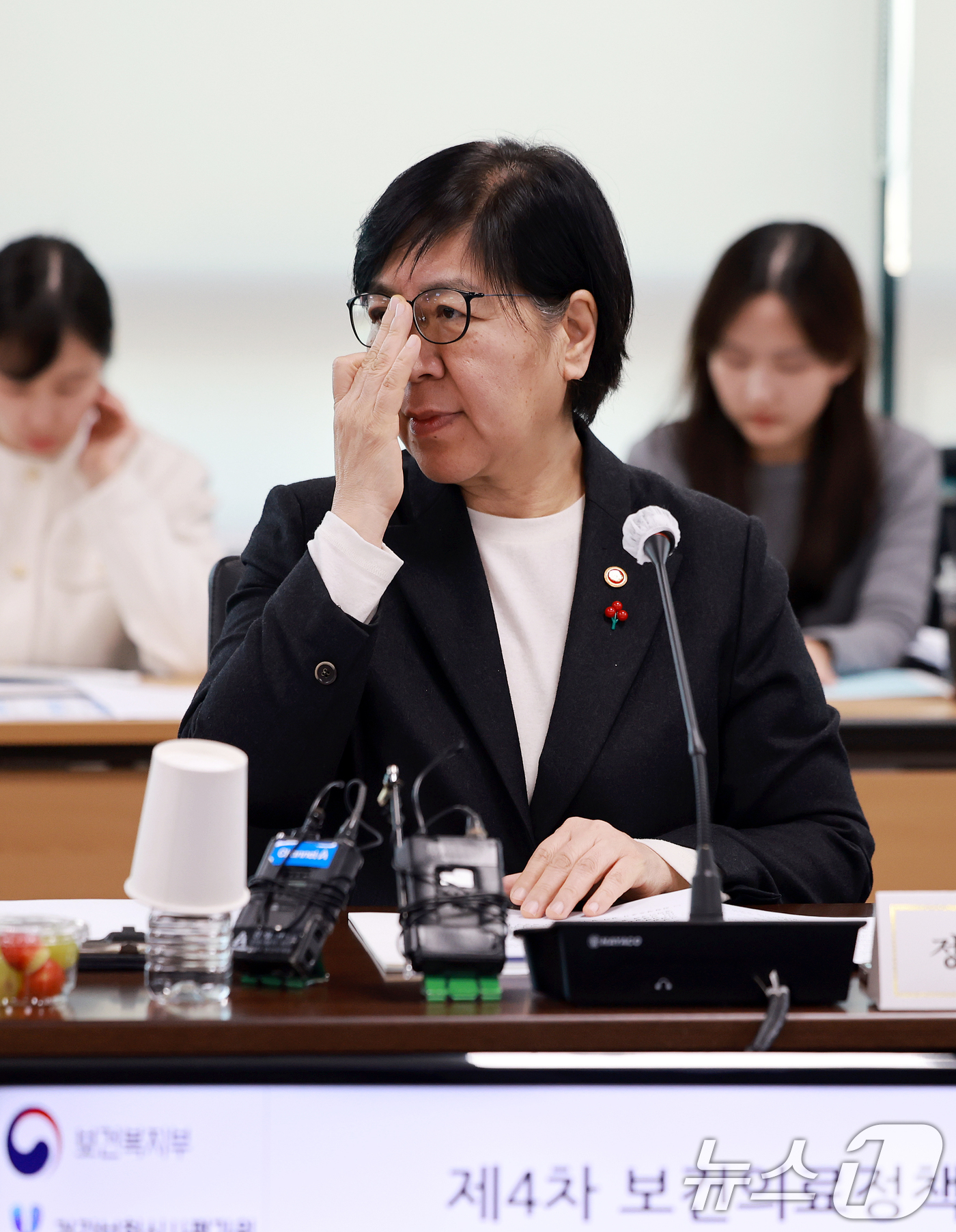 (서울=뉴스1) 이호윤 기자 = 정은경 보건복지부 장관이 20일 서울 서초구 국제전자센터에서 열린 제4차 보건의료정책심의위원회에 참석하고 있다. 2026.1.20/뉴스1