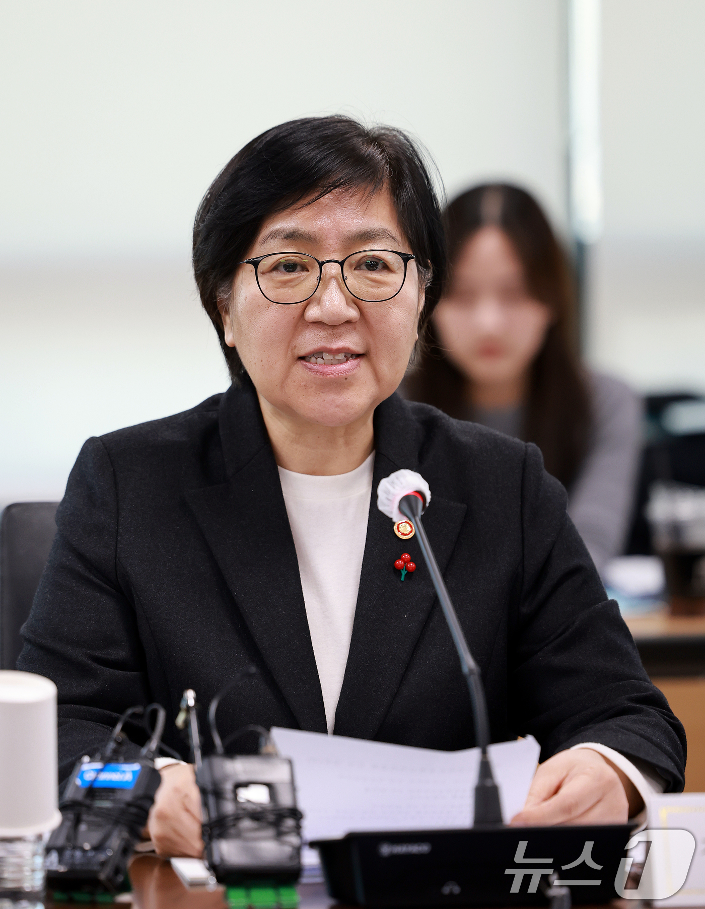 (서울=뉴스1) 이호윤 기자 = 정은경 보건복지부 장관이 20일 서울 서초구 국제전자센터에서 열린 제4차 보건의료정책심의위원회에서 발언하고 있다. 2026.1.20/뉴스1